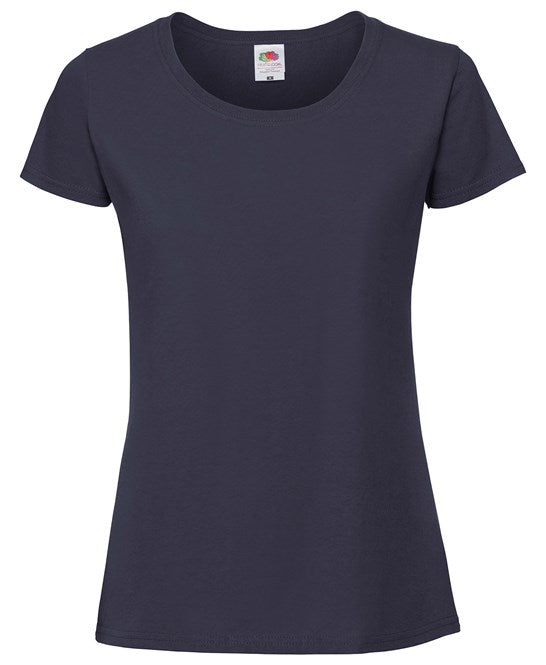 Fruit Of The Loom Women's Iconic 195 Ringspun T-Shirt Deep Navy Soft Fit