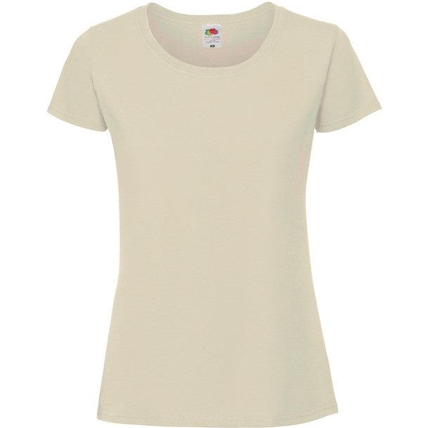 Fruit Of The Loom Women's Iconic 195 Ringspun T-Shirt Desert Sand Soft Fit