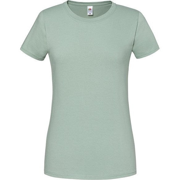 Fruit Of The Loom Women's Iconic 195 Ringspun T-Shirt Sage Soft Cotton Fit
