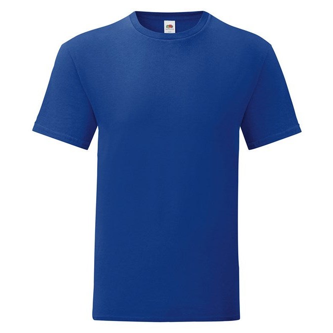 Fruit Of The Loom Iconic 150 T-Shirt Cobalt Blue Slim Fit Combed Cotton