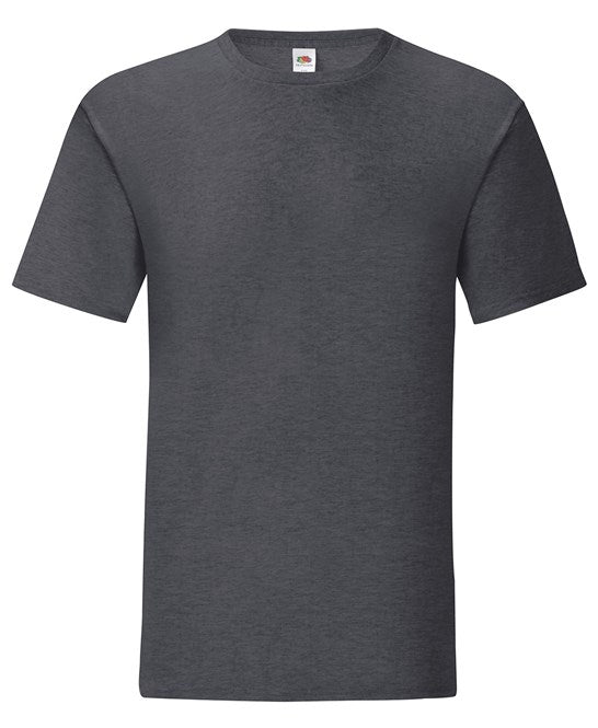 Fruit Of The Loom Iconic 150 T-Shirt Dark Heather Grey Slim Fit Cotton