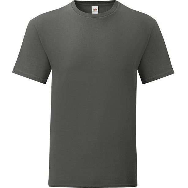 Fruit Of The Loom Iconic 150 T Light Graphite Slim Fit Combed Cotton Tee