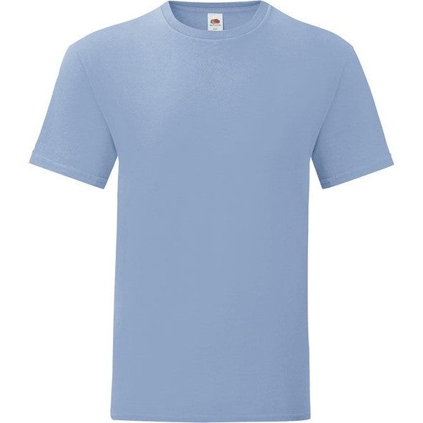 Fruit Of The Loom Iconic 150 T-Shirt Mineral Blue Slim Fit Combed Cotton