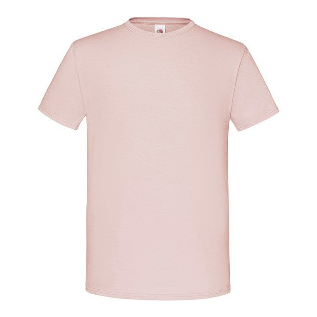Fruit Of The Loom Iconic 150 T-Shirt Powder Rose Slim Fit Combed Cotton