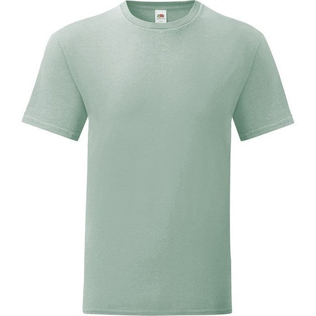 Fruit Of The Loom Iconic 150 T-Shirt Sage Slim Fit Combed Cotton Crew Neck