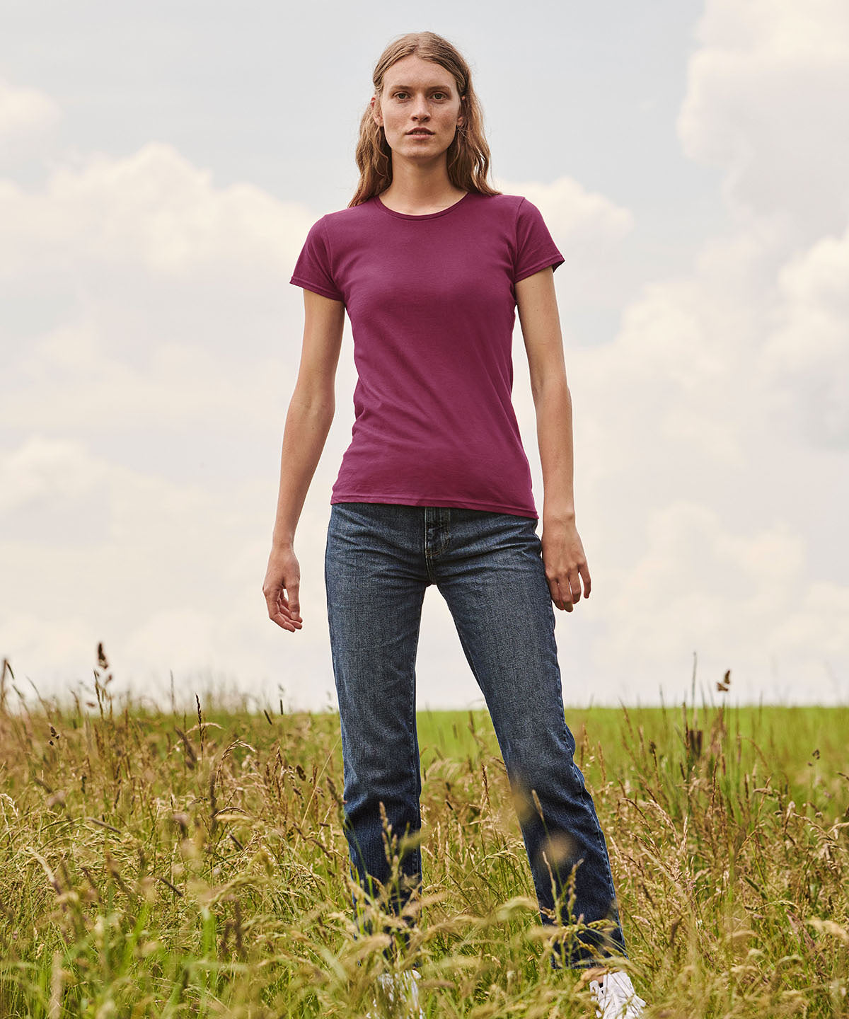 Fruit Of The Loom Women's Iconic T-Shirt Deep Navy Soft Cotton Fashion Fit