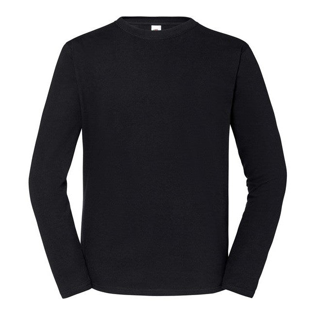 Fruit Of The Loom Iconic 195 Ringspun Long Sleeve T-Shirt Soft Cotton Fit