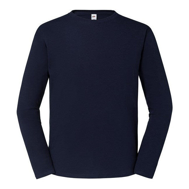 Fruit Of The Loom Iconic 195 Ringspun Long Sleeve T-Shirt Soft Cotton Fit