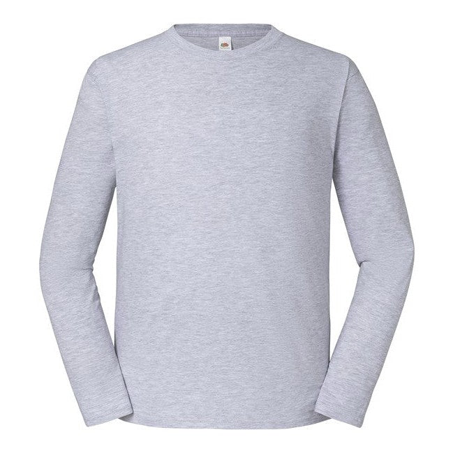 Fruit Of The Loom Iconic 195 Ringspun Long Sleeve T-Shirt Soft Cotton Fit