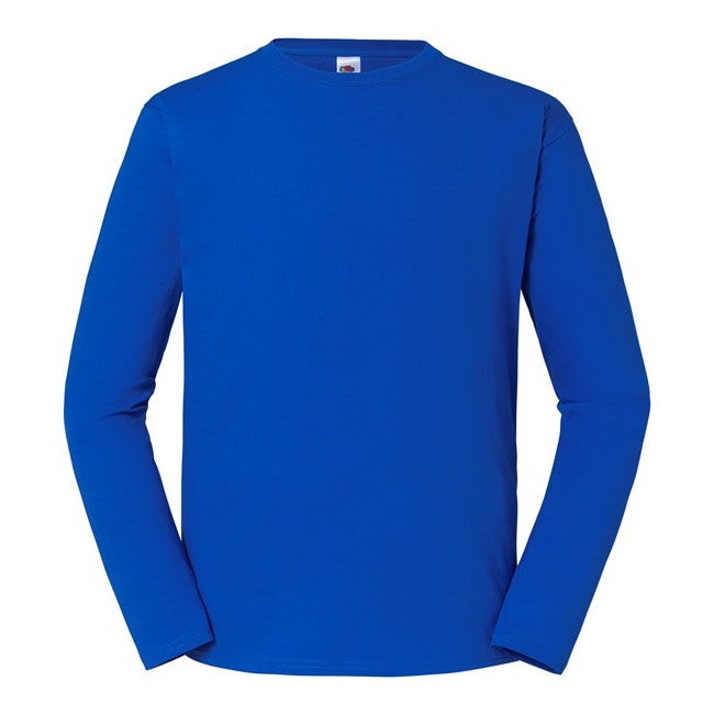 Fruit Of The Loom Iconic 195 Ringspun Long Sleeve T-Shirt Soft Cotton Fit