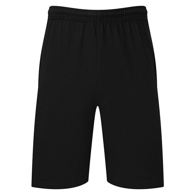 Fruit Of The Loom Iconic 195 Jersey Shorts 100% Cotton Elastic Waist Pockets