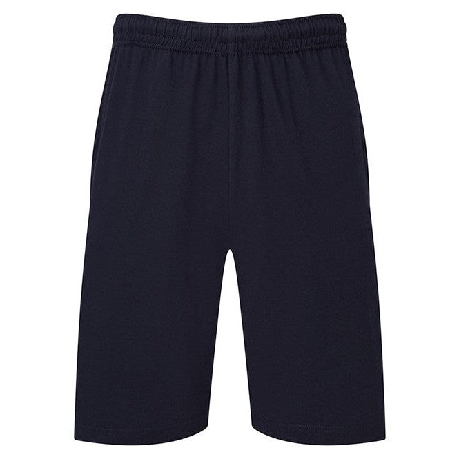 Fruit Of The Loom Iconic 195 Jersey Shorts 100% Cotton Elastic Waist Pockets