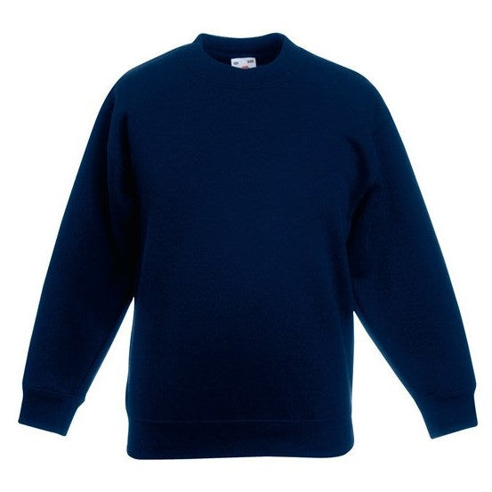 Fruit Of The Loom Kids Premium Sweatshirt 100% Cotton Soft Fleece Various Sizes