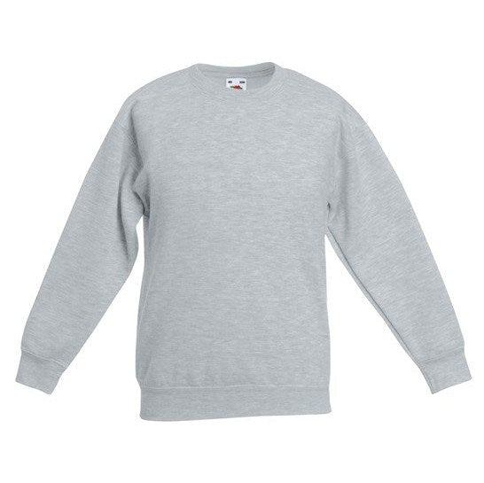 Fruit Of The Loom Kids Premium Sweatshirt 100% Cotton Soft Fleece Various Sizes