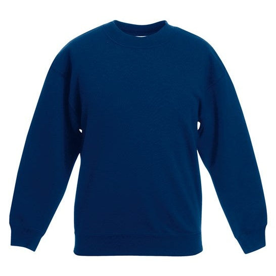 Fruit Of The Loom Kids Premium Sweatshirt 100% Cotton Soft Fleece Various Sizes