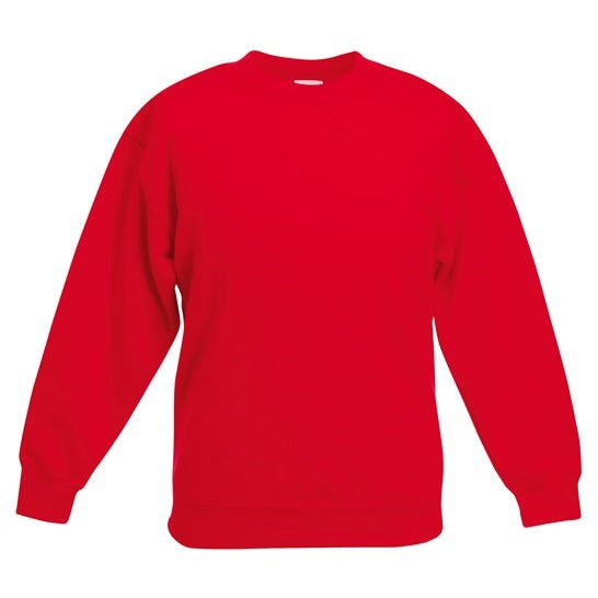 Fruit Of The Loom Kids Premium Sweatshirt 100% Cotton Soft Fleece Various Sizes