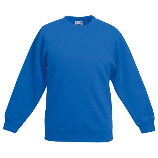 Fruit Of The Loom Kids Premium Sweatshirt 100% Cotton Soft Fleece Various Sizes