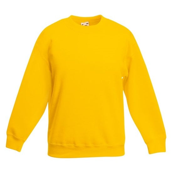 Fruit Of The Loom Kids Premium Sweatshirt 100% Cotton Soft Fleece Various Sizes