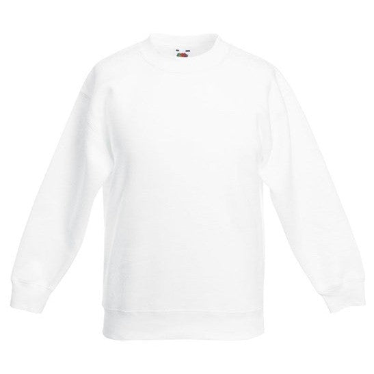 Fruit Of The Loom Kids Premium Sweatshirt 100% Cotton Soft Fleece Various Sizes