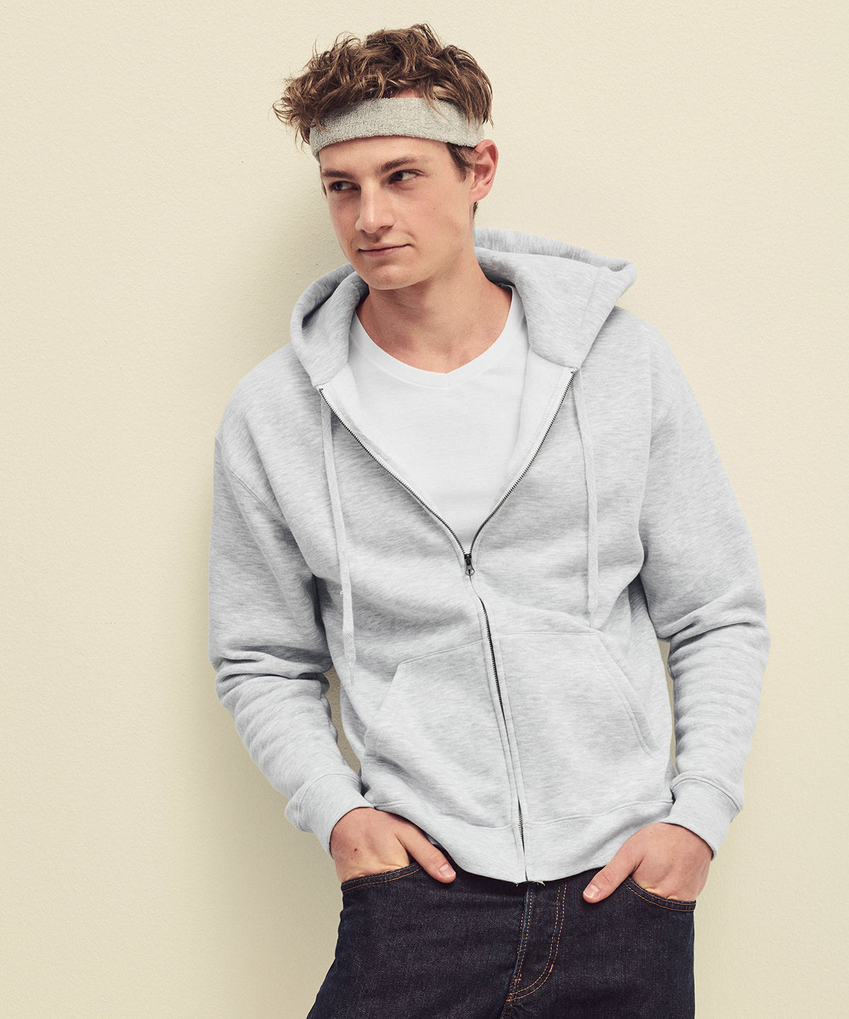 Fruit Of The Loom Premium 70/30 Hooded Sweatshirt Jacket with Pockets