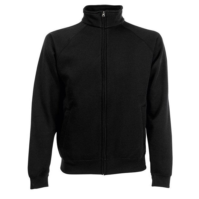 Fruit Of The Loom Premium 70/30 Sweatshirt Jacket Cadet Collar Zip Pockets