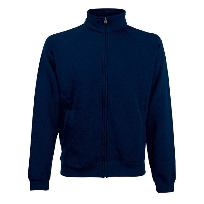 Fruit Of The Loom Premium 70/30 Sweatshirt Jacket Cadet Collar Zip Pockets