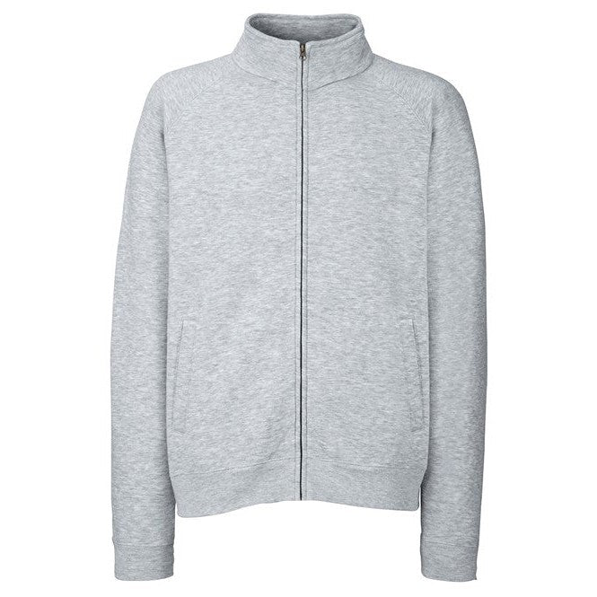 Fruit Of The Loom Premium 70/30 Sweatshirt Jacket Cadet Collar Zip Pockets