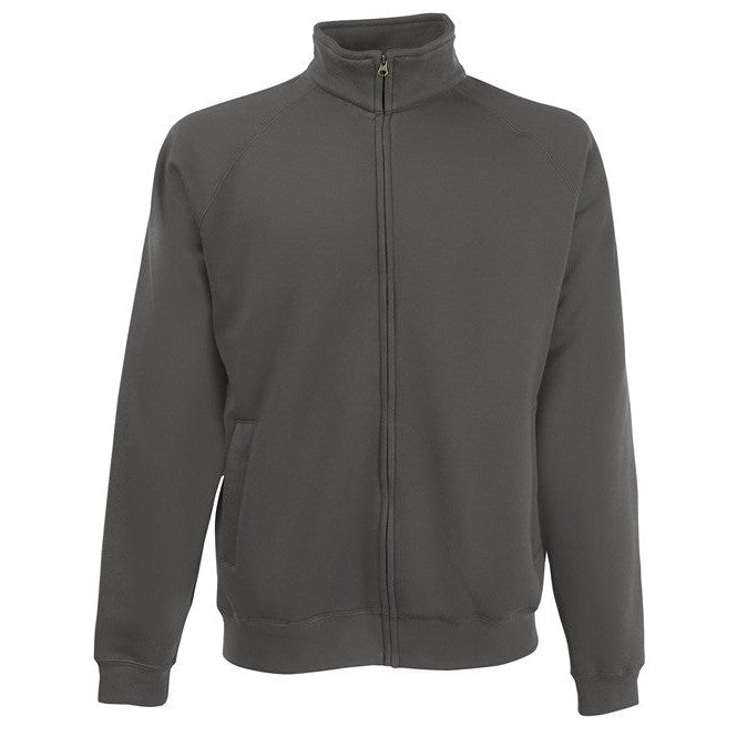 Fruit Of The Loom Premium 70/30 Sweatshirt Jacket Cadet Collar Zip Pockets