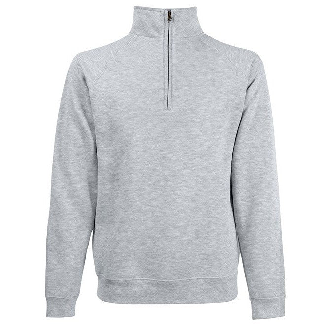 Fruit Of The Loom Premium 70/30 Zip-Neck Sweatshirt Cadet Collar Various Sizes
