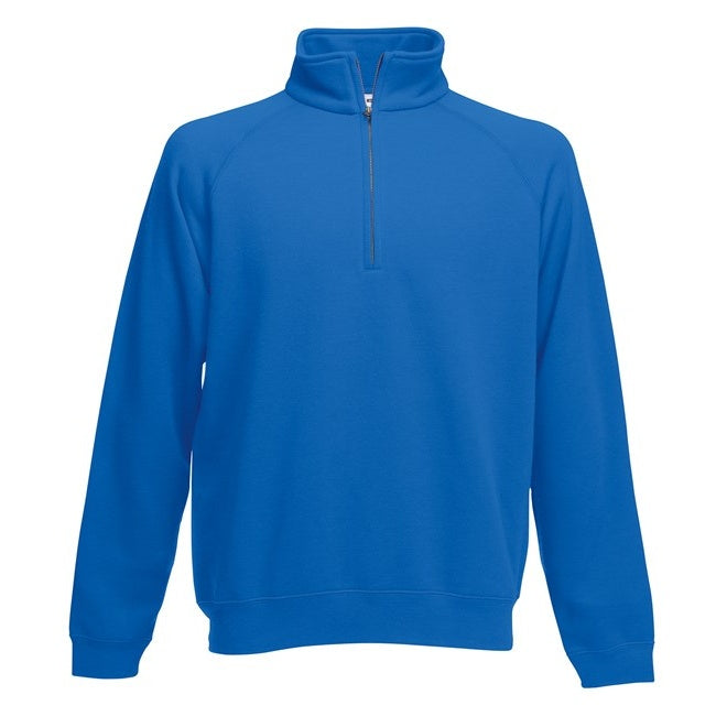 Fruit Of The Loom Premium 70/30 Zip-Neck Sweatshirt Cadet Collar Various Sizes