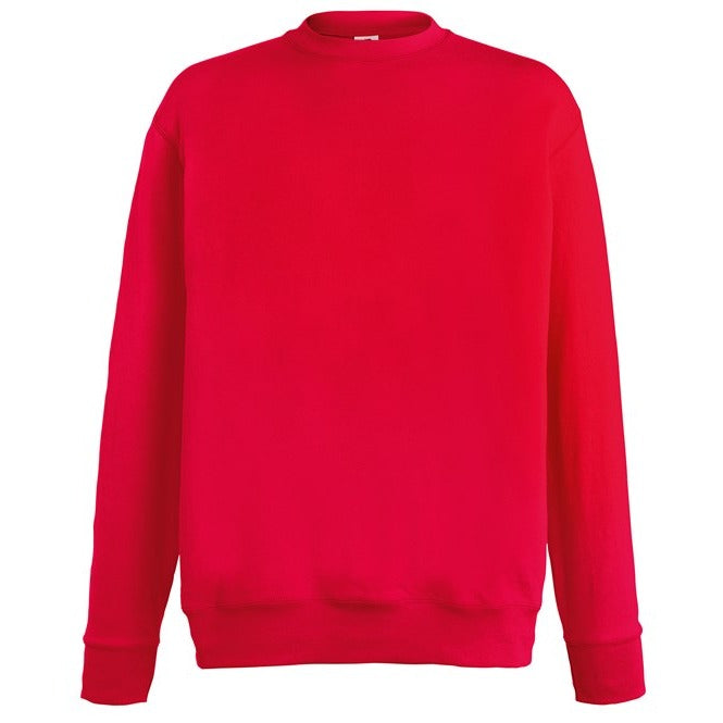 Fruit Of The Loom Lightweight Set-In Sweatshirt 100% Cotton Fleece Various Sizes