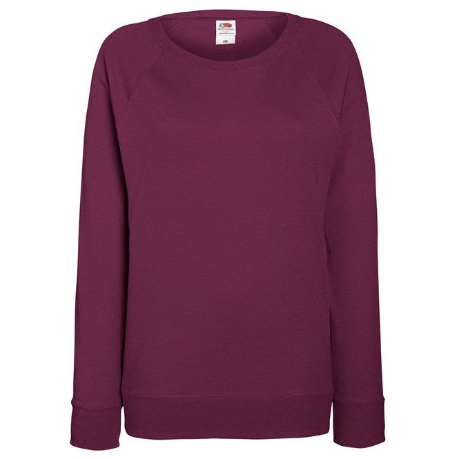 Fruit Of The Loom Women's Lightweight Raglan Sweatshirt Feminine Fit XS-2XL