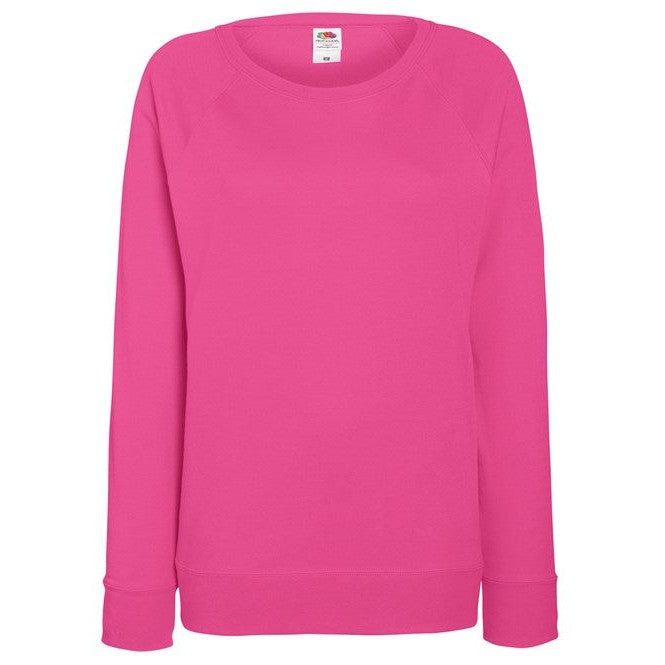 Fruit Of The Loom Women's Lightweight Raglan Sweatshirt Feminine Fit XS-2XL