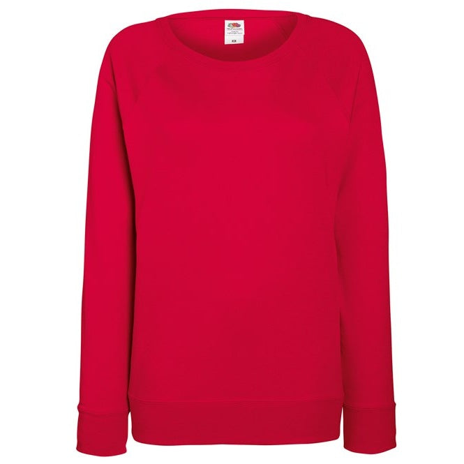 Fruit Of The Loom Women's Lightweight Raglan Sweatshirt Feminine Fit XS-2XL