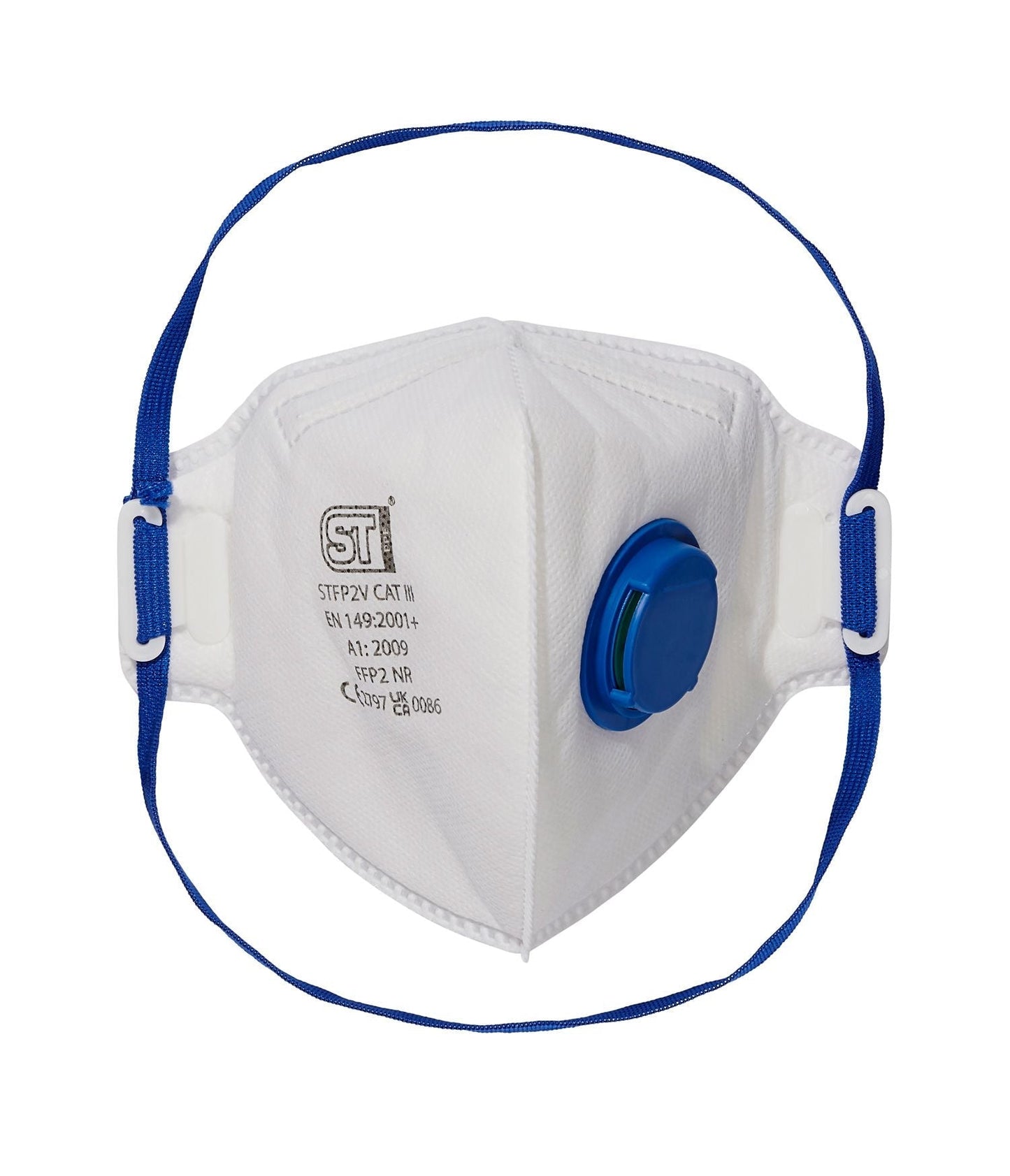 Supertouch FFP2 Valved Respirator Flat Pack 10 Pieces Adjustable Nose Seal