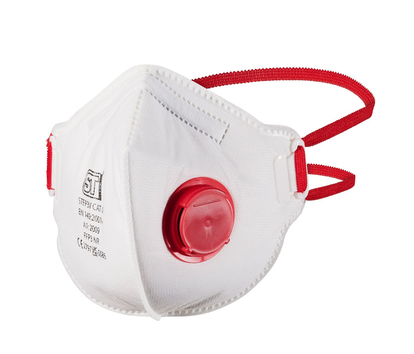 Supertouch FFP3 Valved Flat Pack Respirator + Adjustable Nose Bridge - 10 Pack