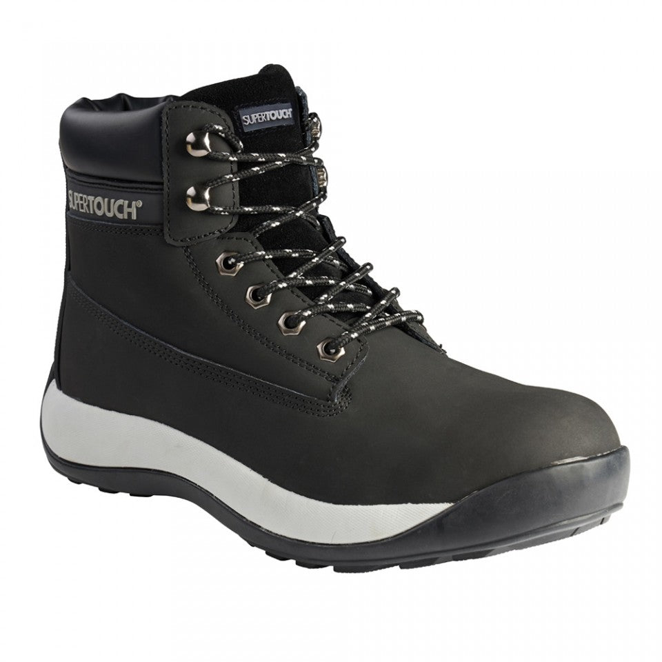 Supertouch XLP30 S3 Steel Toe Cap Safety Boots Black Lightweight Waterproof