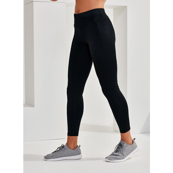 TriDri Women's Performance Leggings with Pockets Soft Stretch Full Length