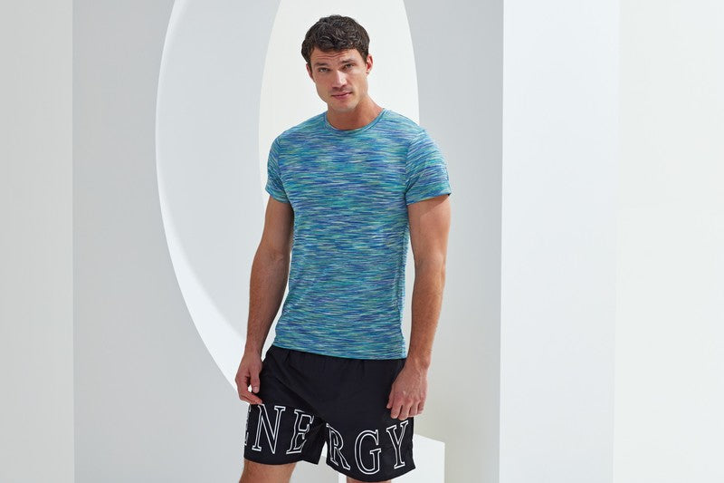 TriDri Space Dye Performance T-Shirt Lightweight Wicking Crew Neck Short Sleeve