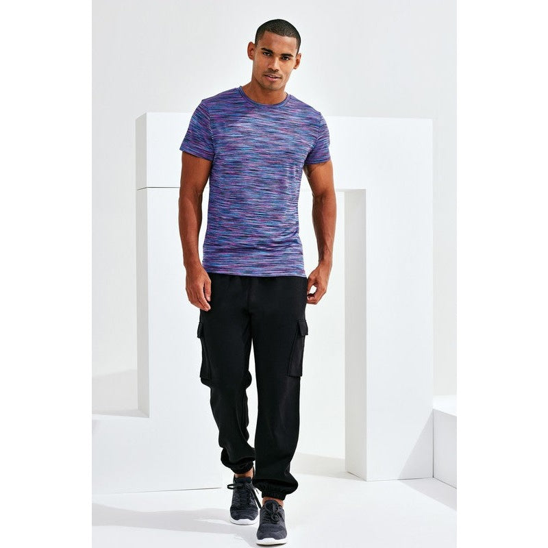 TriDri Space Dye Performance T-Shirt Lightweight Wicking Crew Neck Short Sleeve