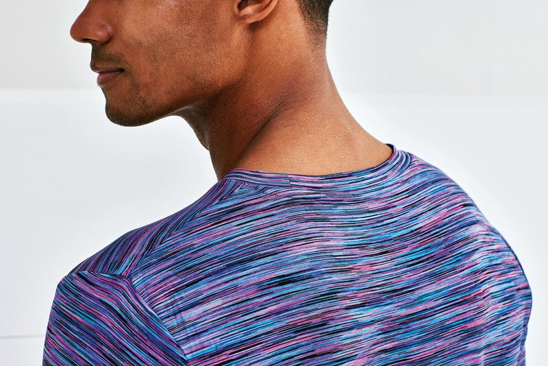 TriDri Space Dye Performance T-Shirt Lightweight Wicking Crew Neck Short Sleeve
