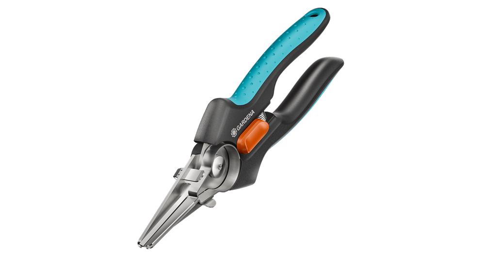 Gardena GripCut One-Handed Herb Scissors with Ergonomic Handles & Locking Blades