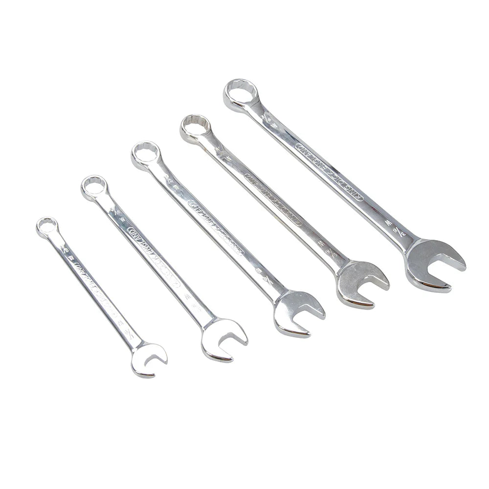 King Dick Whitworth Combination Spanner Set 5 Piece Chrome Vanadium Steel