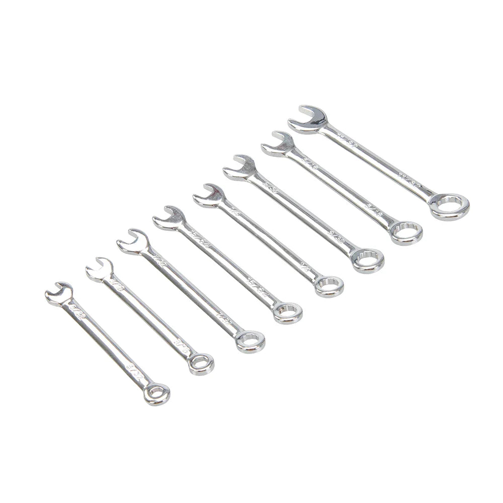 King Dick Miniature Imperial Combination Spanner Set 8Pce Chrome Vanadium