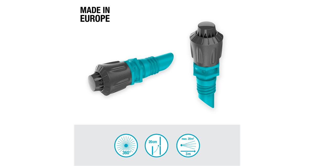 Gardena MDS 360Â° Spray Nozzle for Efficient Watering of Flower and Veg Beds