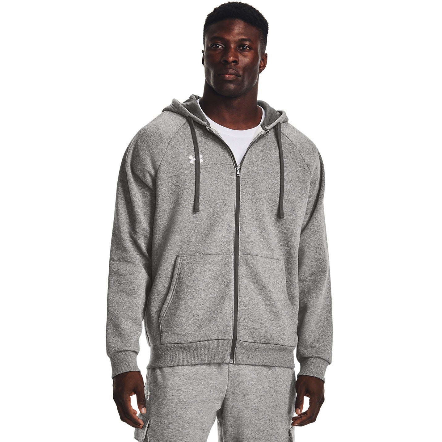 Under Armour Rival Fleece Full-Zip Hoodie Soft Cotton Blend Warm Comfy