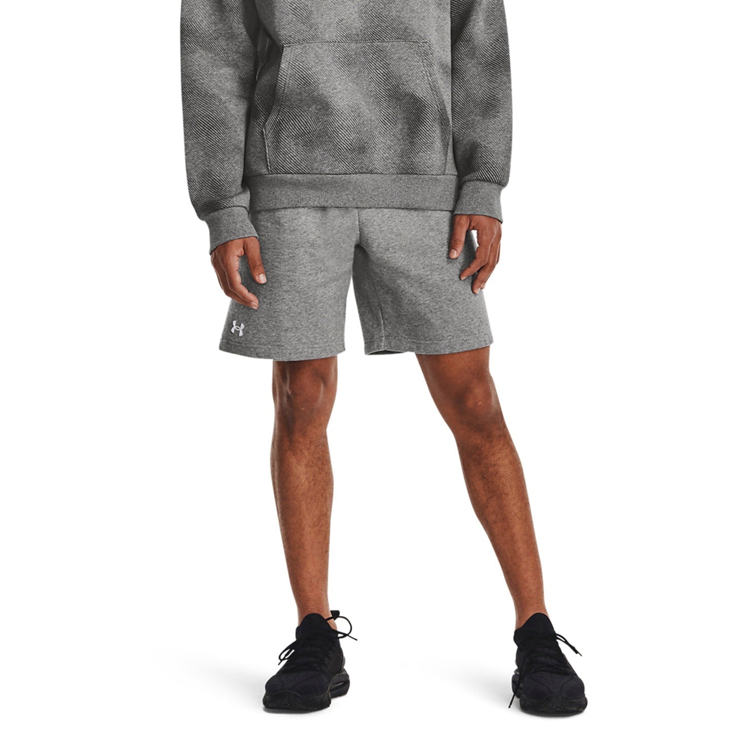 Under Armour Rival Fleece Shorts Cotton Blend Elastic Waistband Pockets
