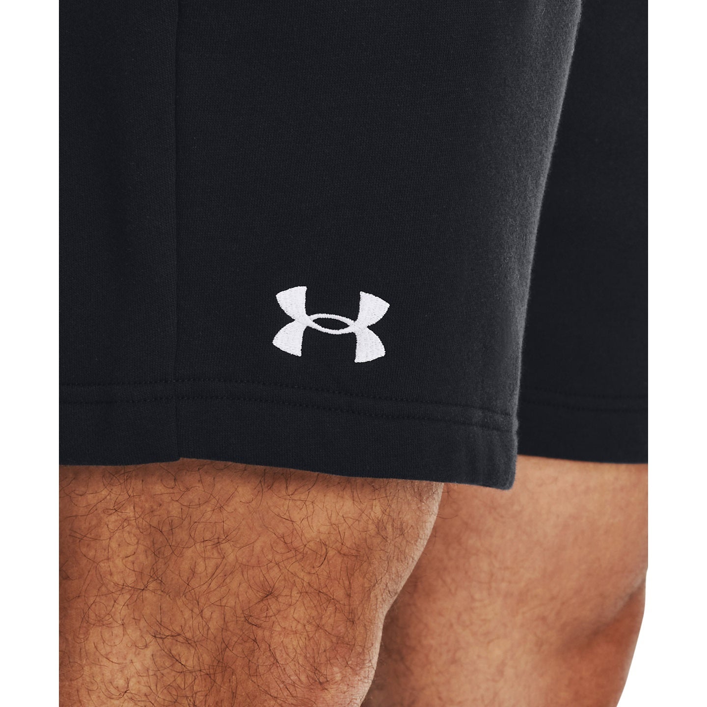 Under Armour Rival Fleece Shorts Cotton Blend Elastic Waistband Pockets
