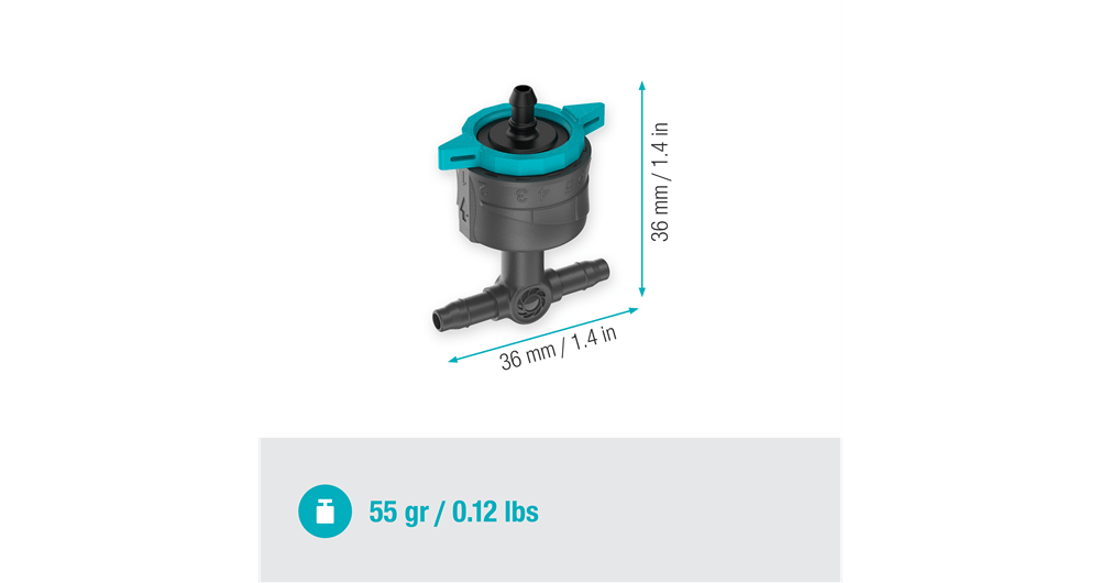 Gardena MDS Adjustable Inline Drip Head 1-8 l/h for Balcony Plants