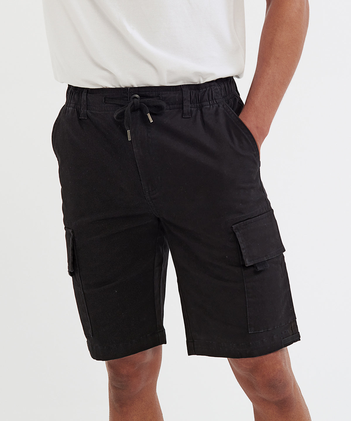 Wombat Men's Cargo Utility Shorts with Drawstring Waist and Multiple Pockets